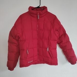 Vintage Columbia Women's Red Down Insulated Coat Size M